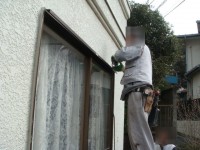 特注雨戸の修理1